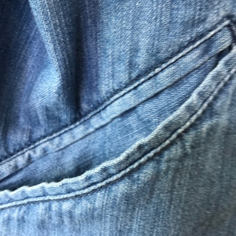 LIFE IN PROGRESS Faded Blue Denim Parka sz S - Picture 7 of 9